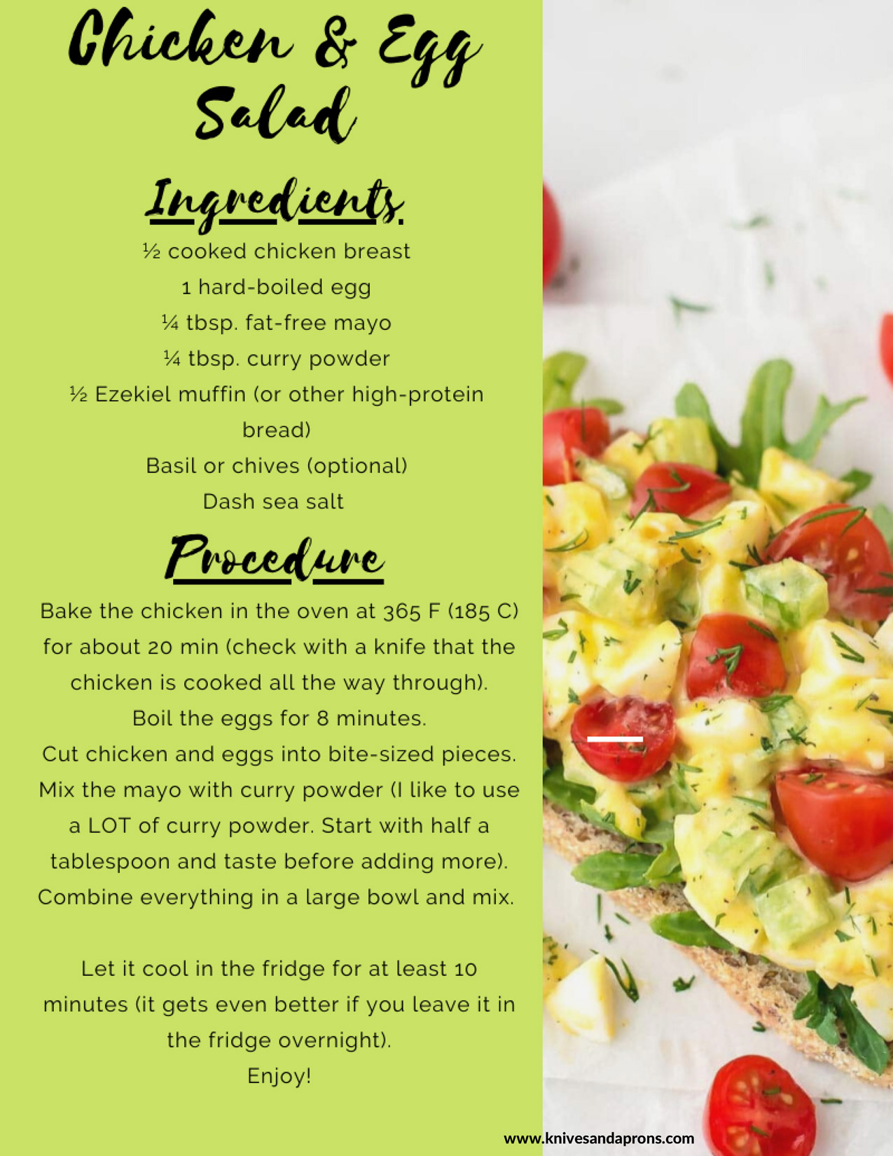 Chef Nina - Recipes for TSP Live - Chicken & Egg Salad